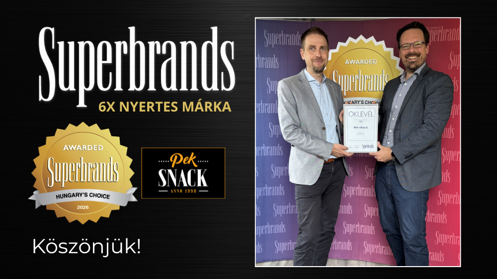 Idén is Superbrands díjas a Pek-Snack!