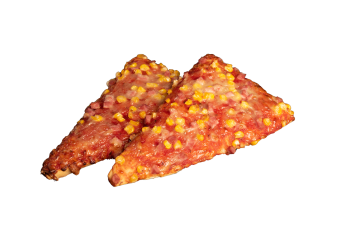 Ham and corn pizza